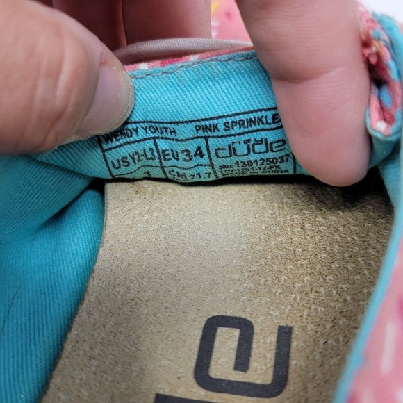 Hey Dude Youth 2 / Women's 3 Wendy Youth Pink‎ Sprinkles Slip On Girls Shoes - Picture 5 of 6
